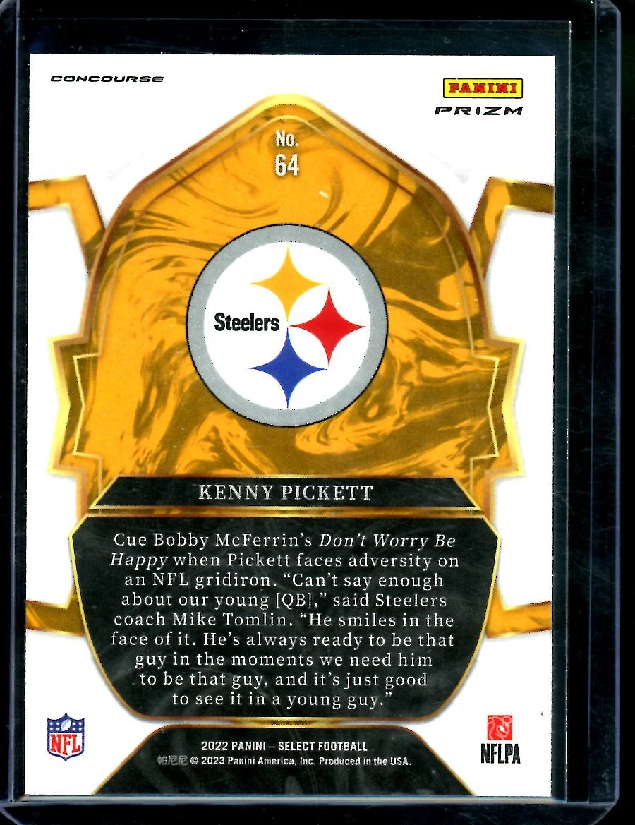 2022 Panini Select Kenny Pickett Rookie Concourse Silver Steelers - Image 2
