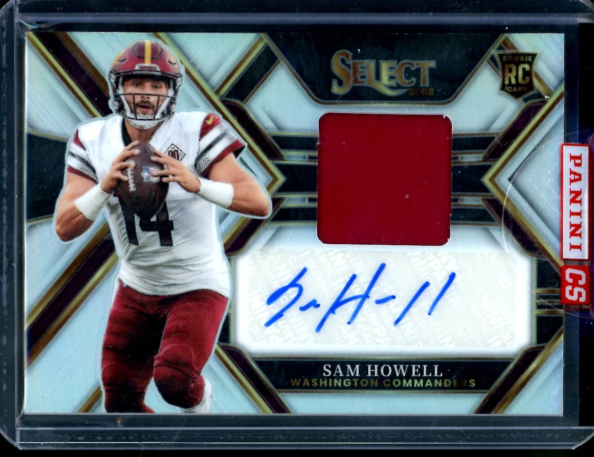 2022 Panini Select Sam Howell Rookie Auto RPA /199 Commanders