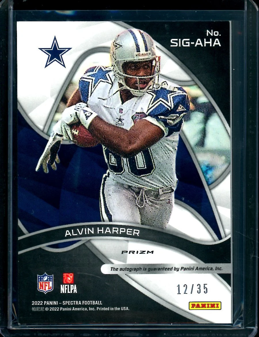 2022 Panini Spectra Alvin Harper Auto /35 Cowboys - Image 2