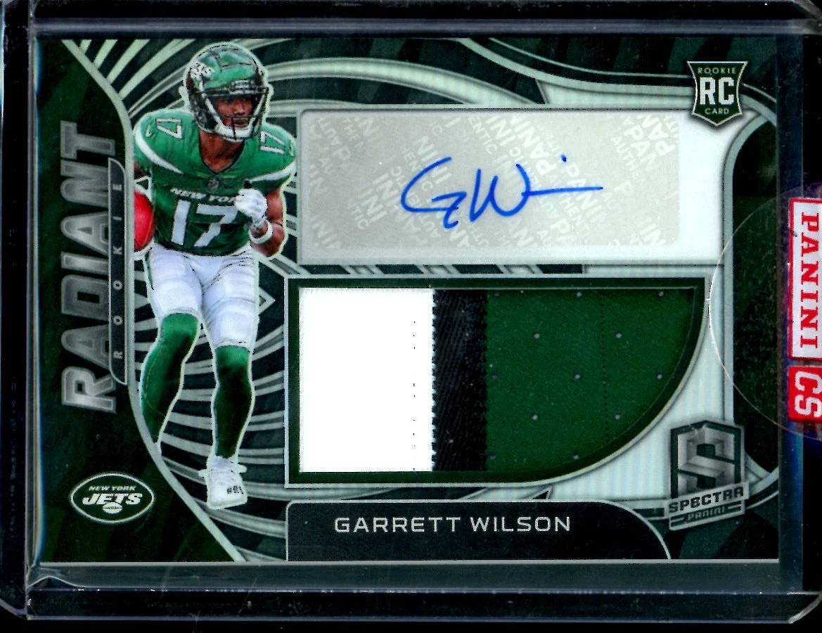 2022 Panini Spectra Garrett Wilson Rookie Radiant RPA /99 Jets
