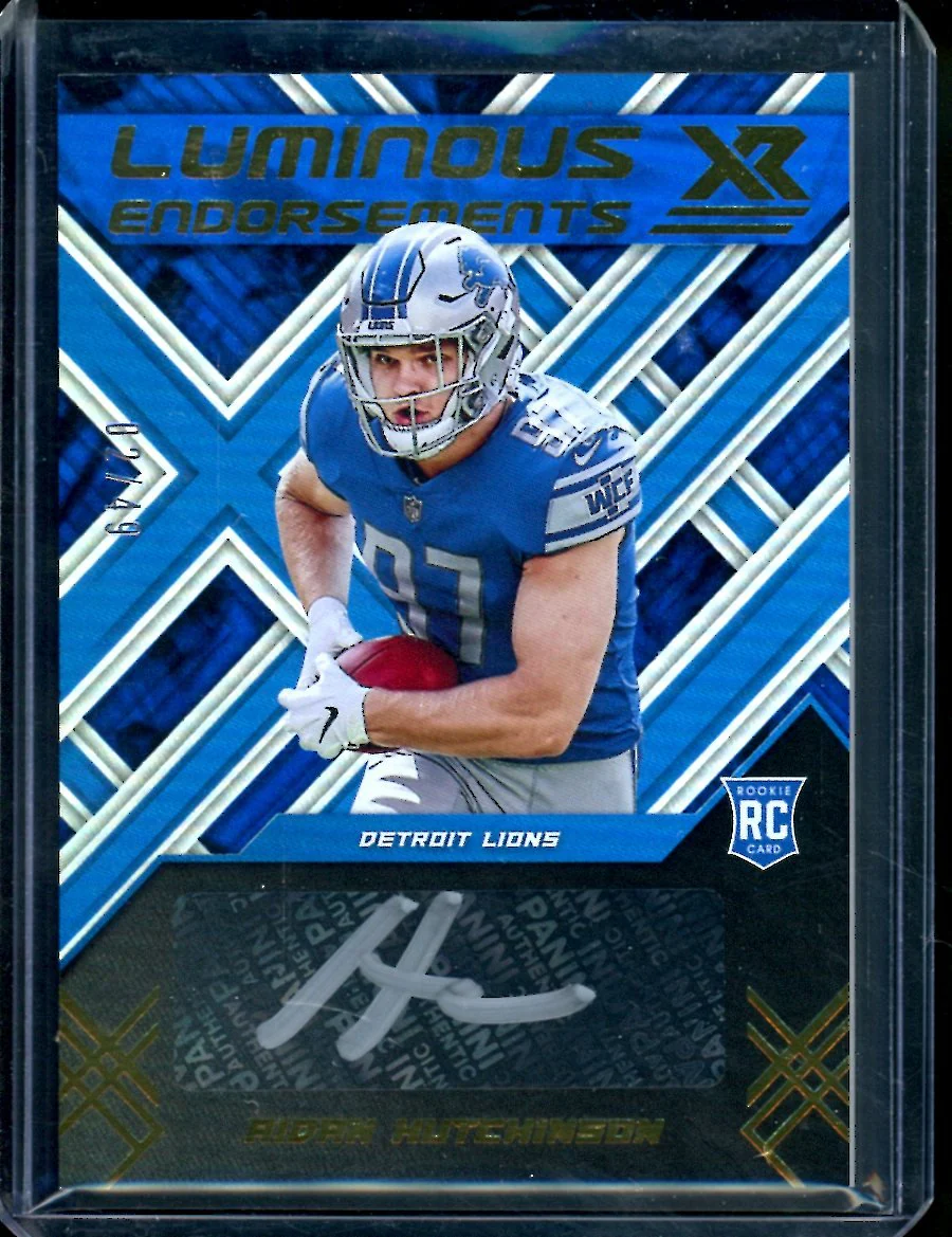 2022 Panini XR Aidan Hutchinson Rookie Auto /49 Lions