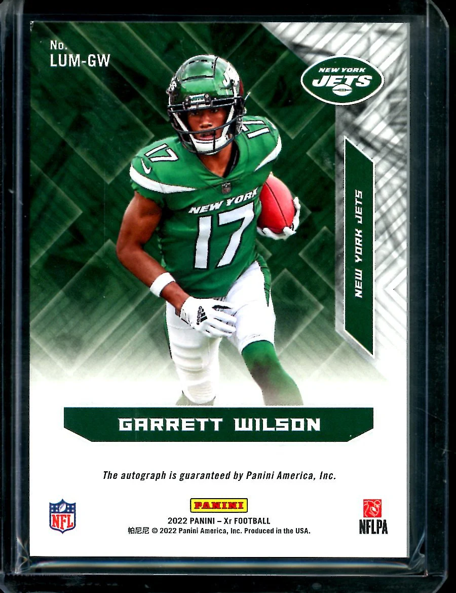2022 Panini XR Garrett Wilson Rookie Auto /49 Jets - Image 2