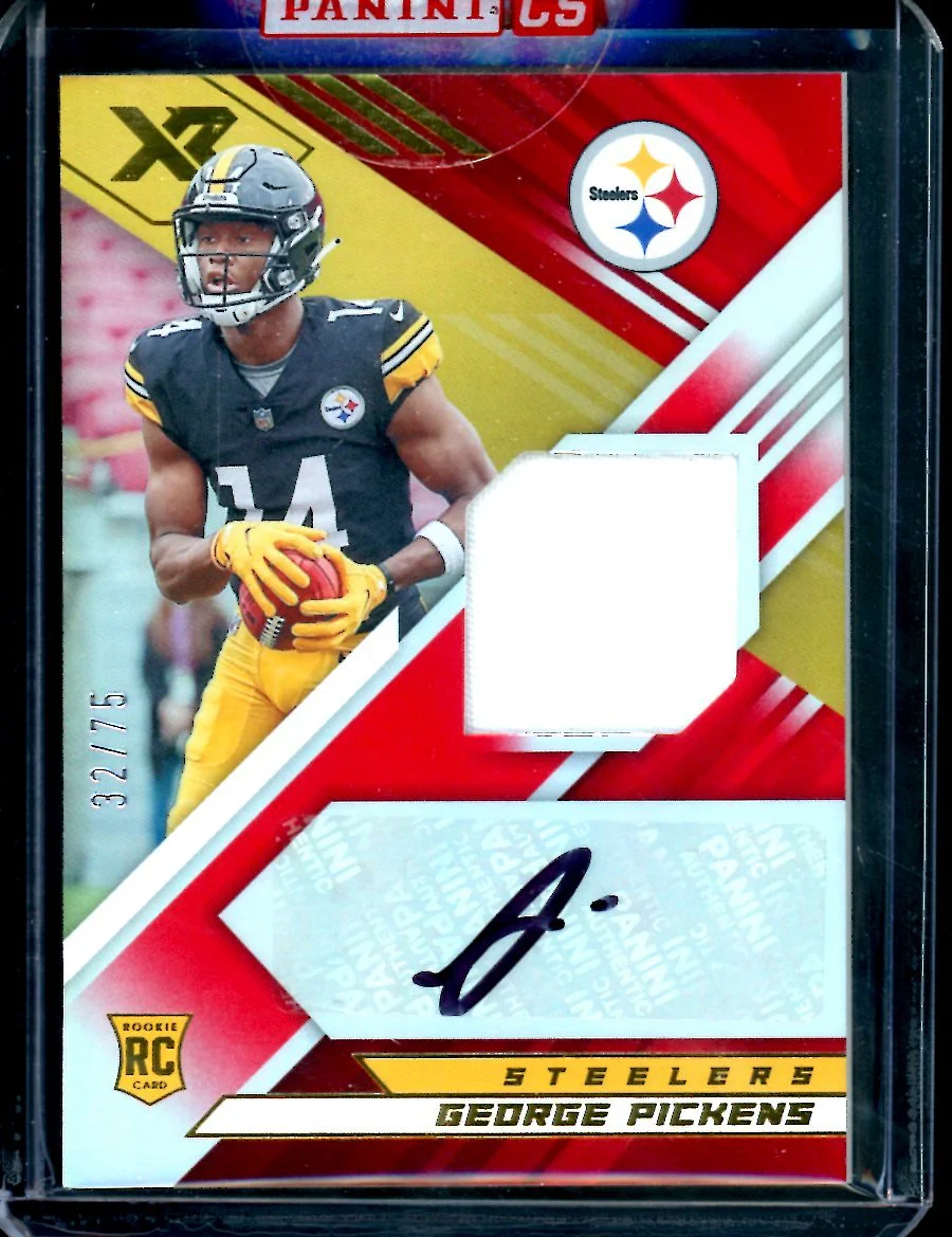 2022 Panini XR George Pickens Rookie Auto RPA Red /75 Steelers