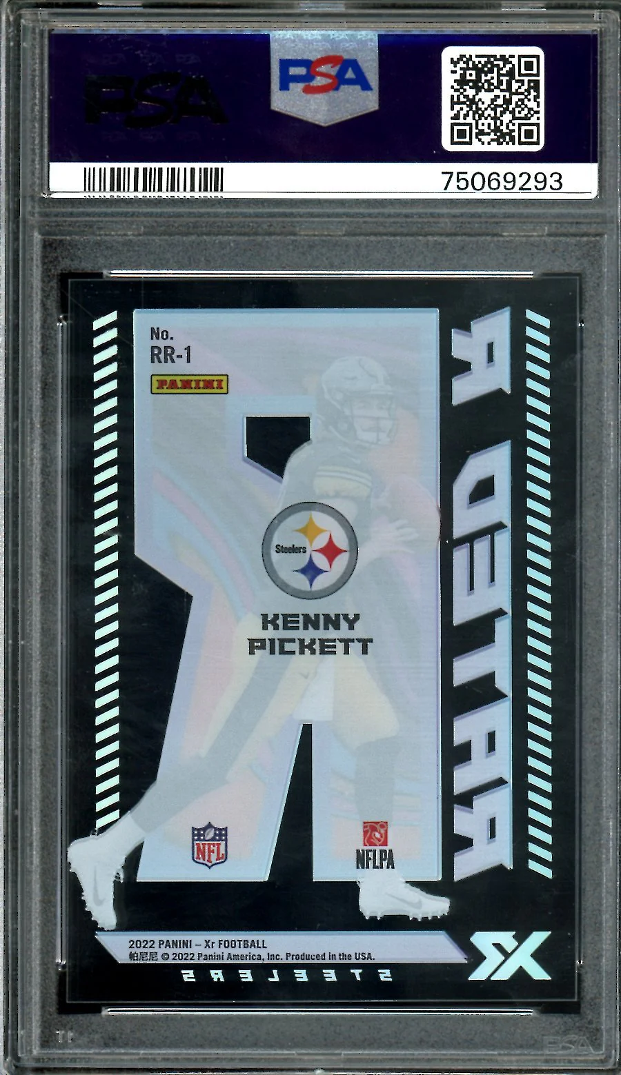 2022 Panini XR Kenny Pickett Rookie Rated R SSP PSA 9 Steelers - Image 2