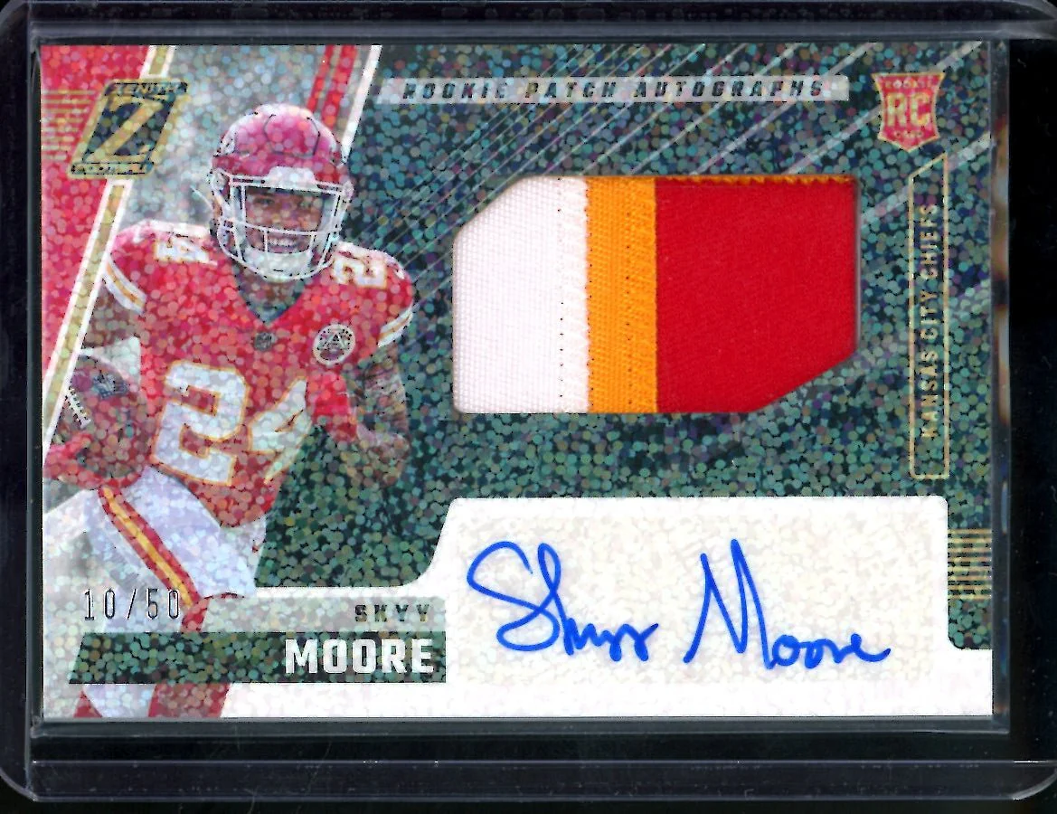 2022 Panini Zenith Skyy Moore Rookie RPA /50 Chiefs