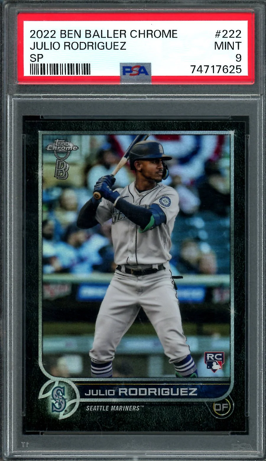 2022 Topps Ben Baller Julio Rodrigues Rookie SP PSA 9 Mariners