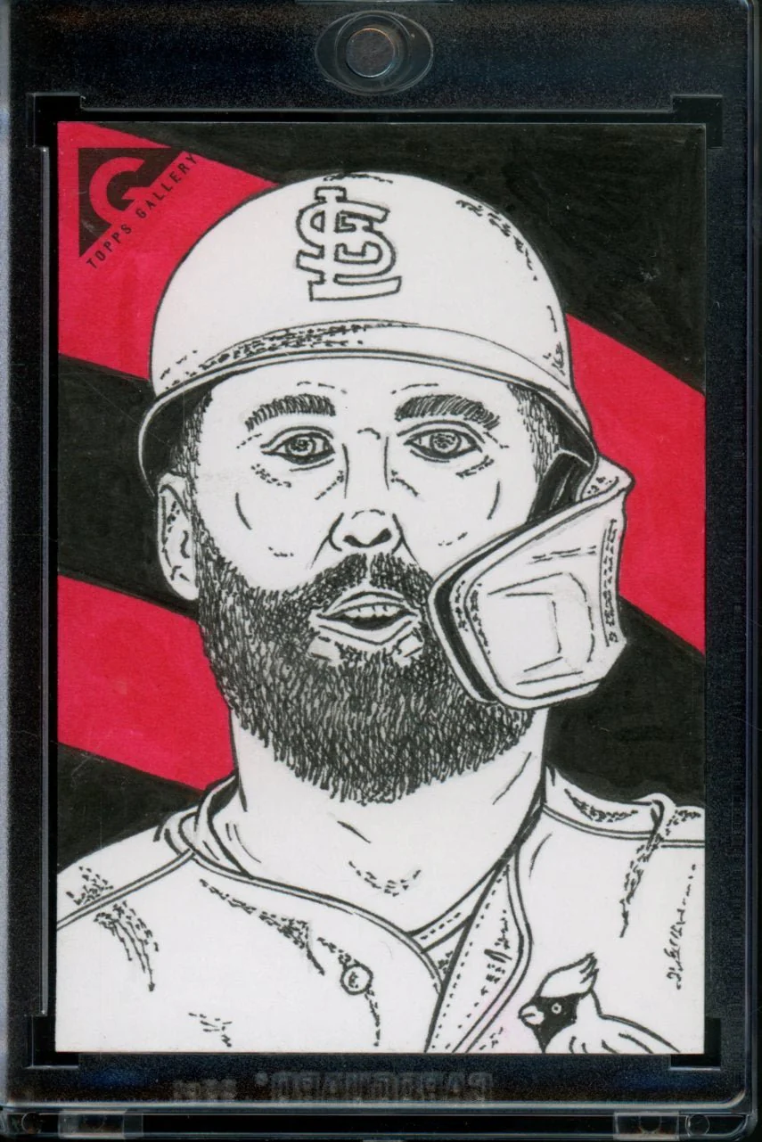 2022 Topps Gallery Paul Goldschmidt Sketch Card Artist Original Auto Cardinals
