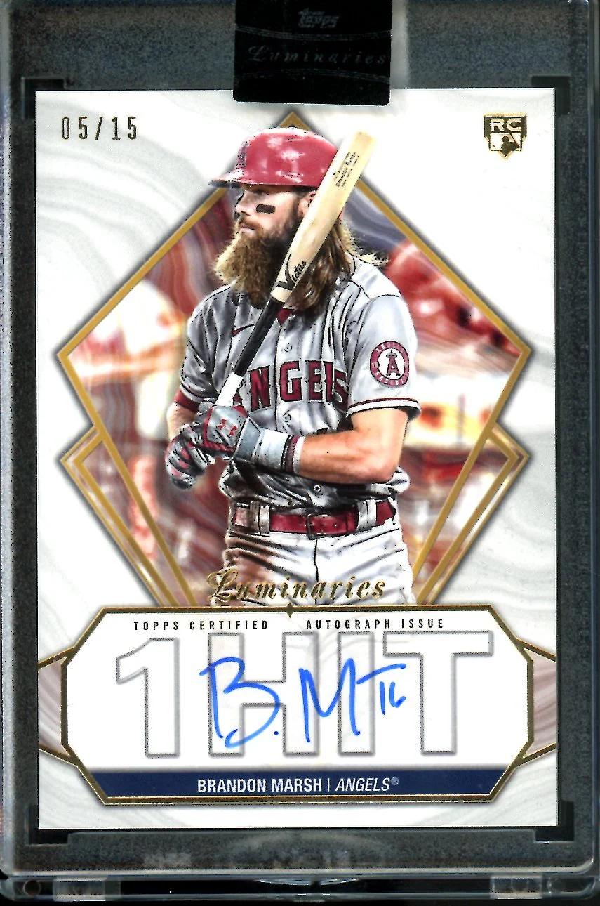 2022 Topps Luminaries Brandon Marsh Rookie Auto /15 Angels