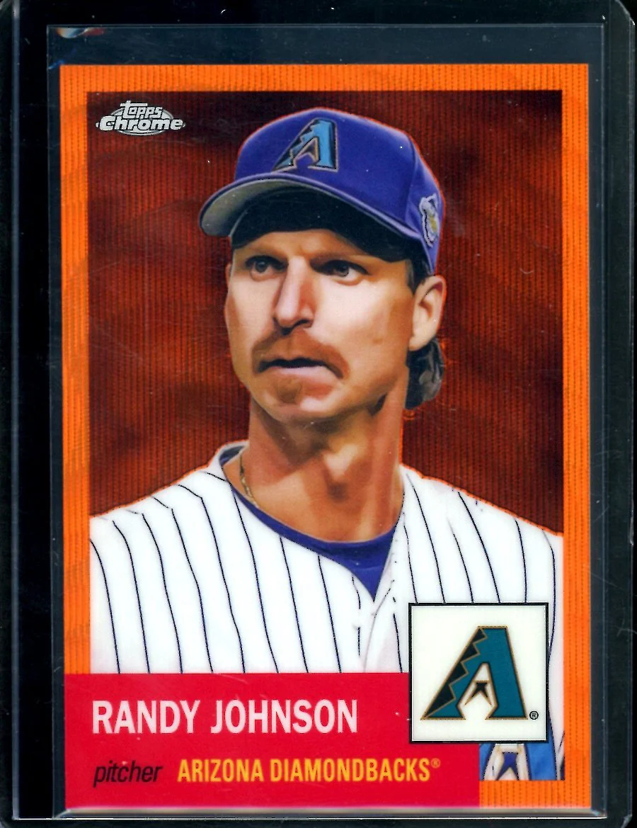 2022 Topps Platinum Anniversary Randy Johnson Orange Wave /25 Diamondbacks
