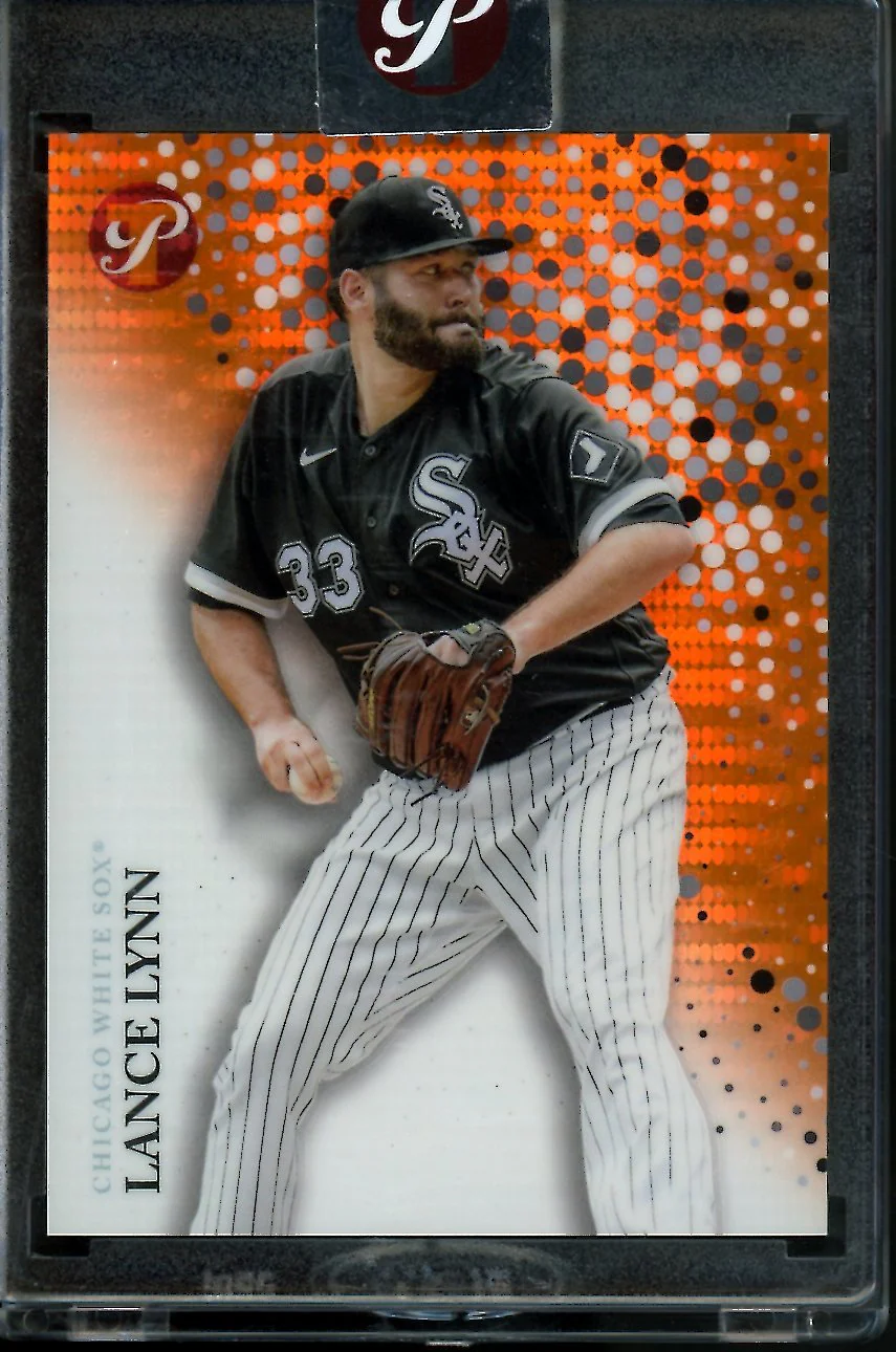2022 Topps Prestine Lance Lynn Orange /25 Dodgers