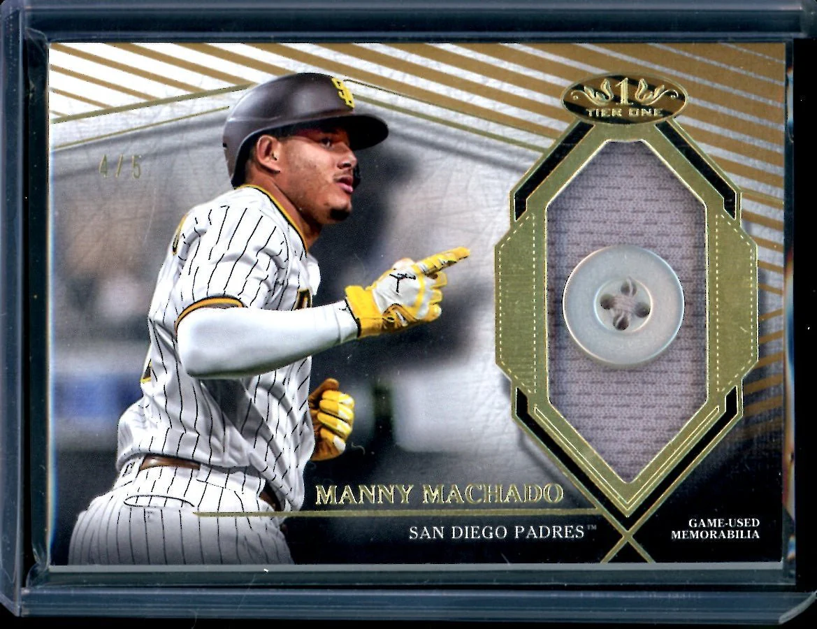2022 Topps Tier One Manny Machado Button Patch /5 Padres