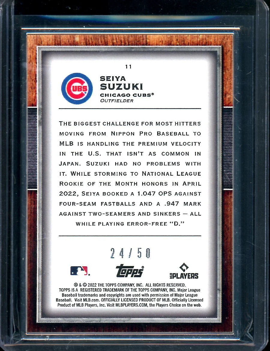 2022 Topps Transcendent Seiya Suzuki Rookie /50 Cubs - Image 2