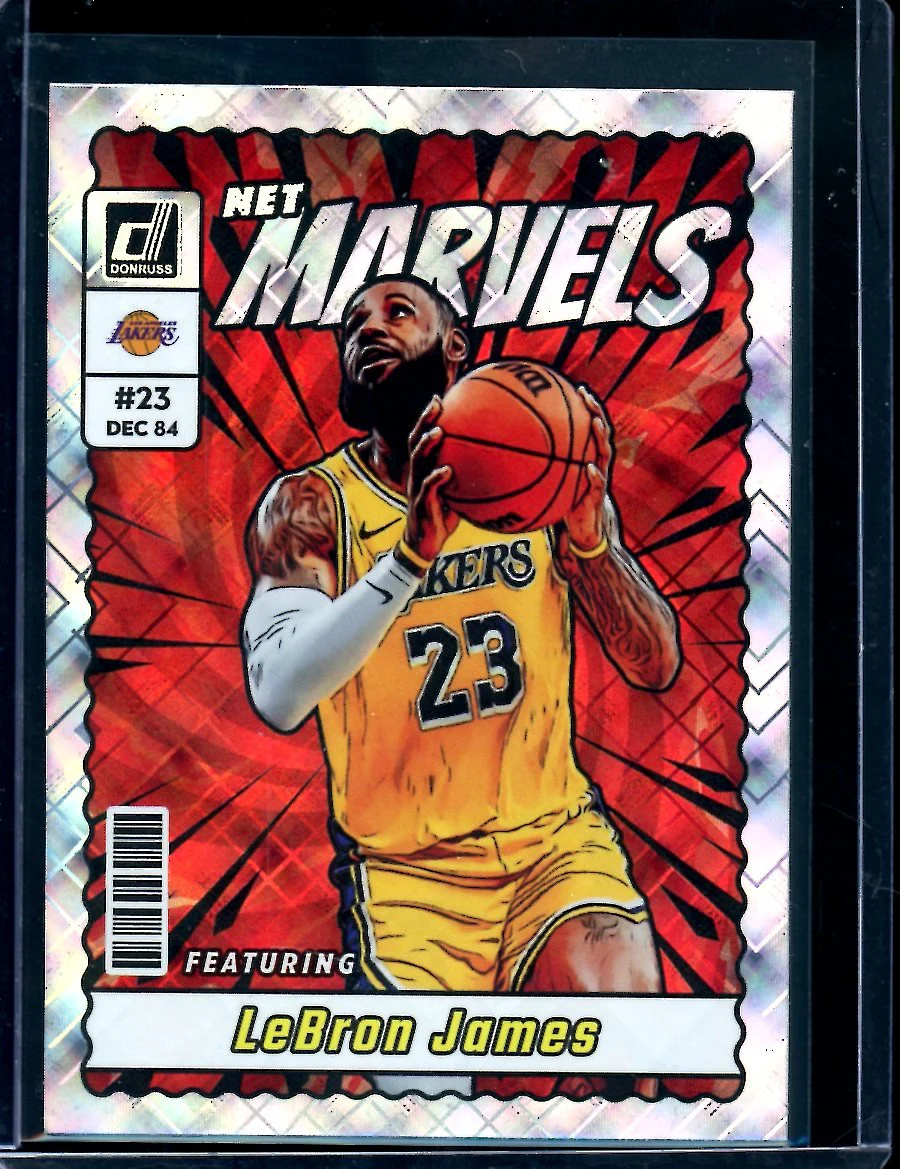 2023/24 Panini Donruss LeBron James Net Marvels Holo Diamond Lakers