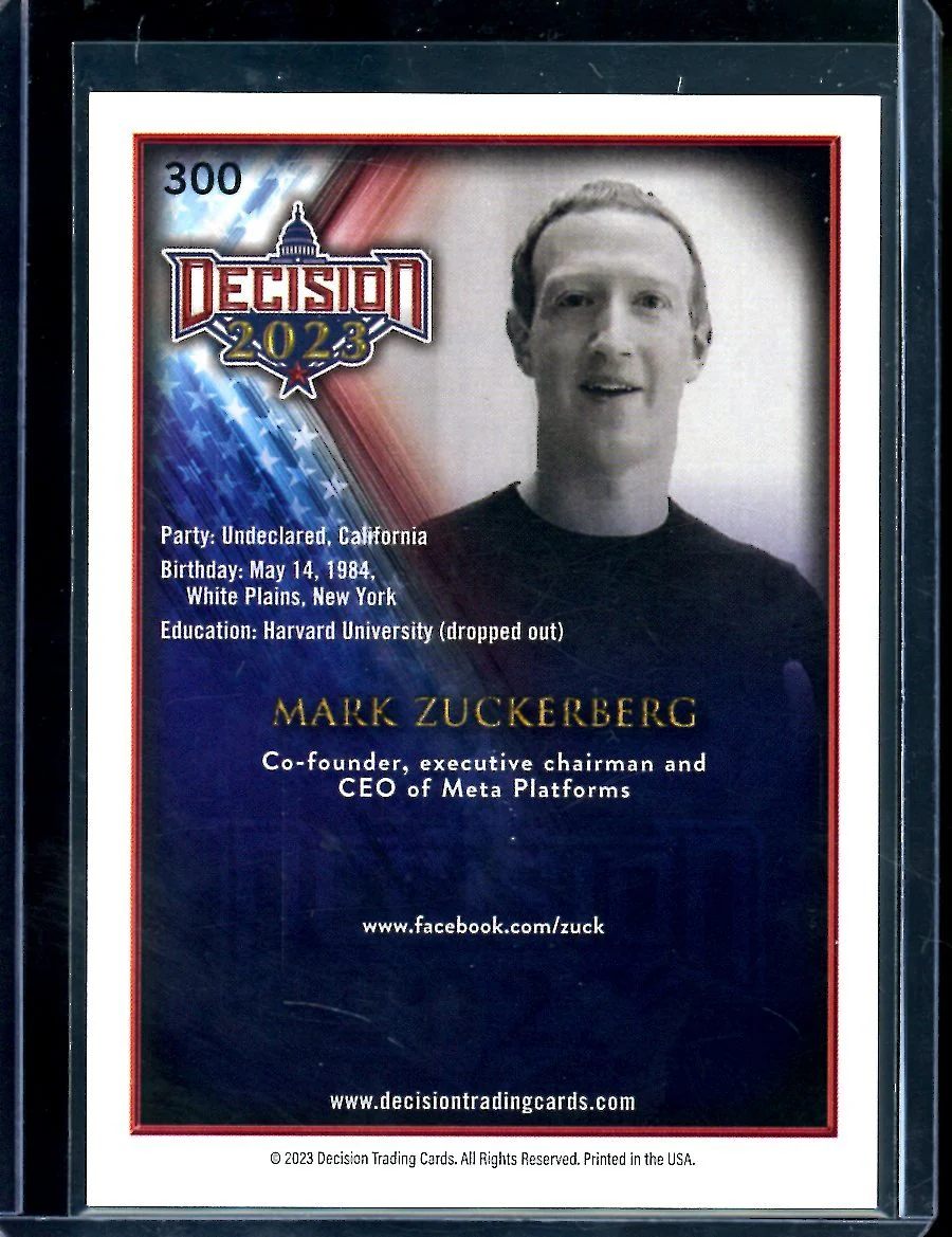 2023 Benchwarmers Decision Mark Zuckerberg /2 CEO Facebook - Image 2