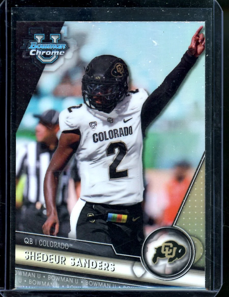 2023 Bowman Chrome University Shedeur Sanders Variation Refractor Colorado