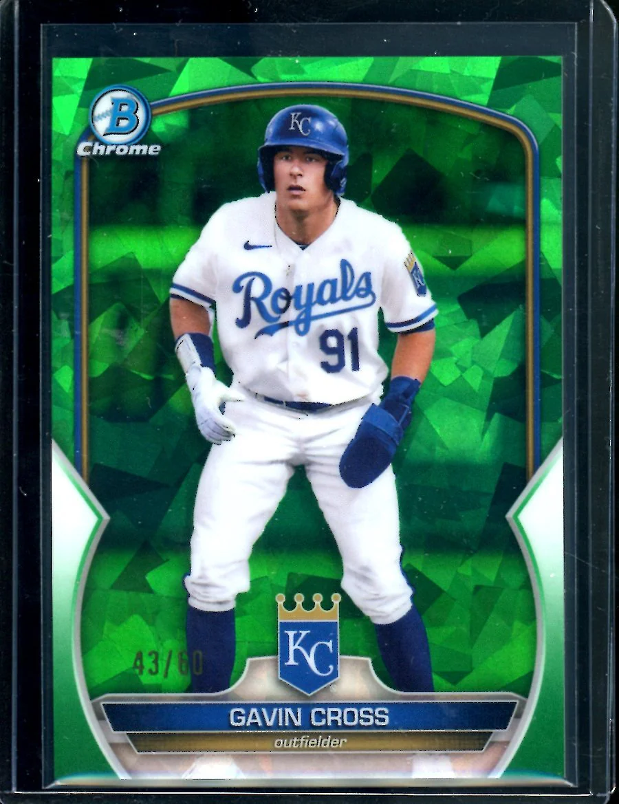 2023 Bowman Sapphire Gavin Cross Green /60 Royals