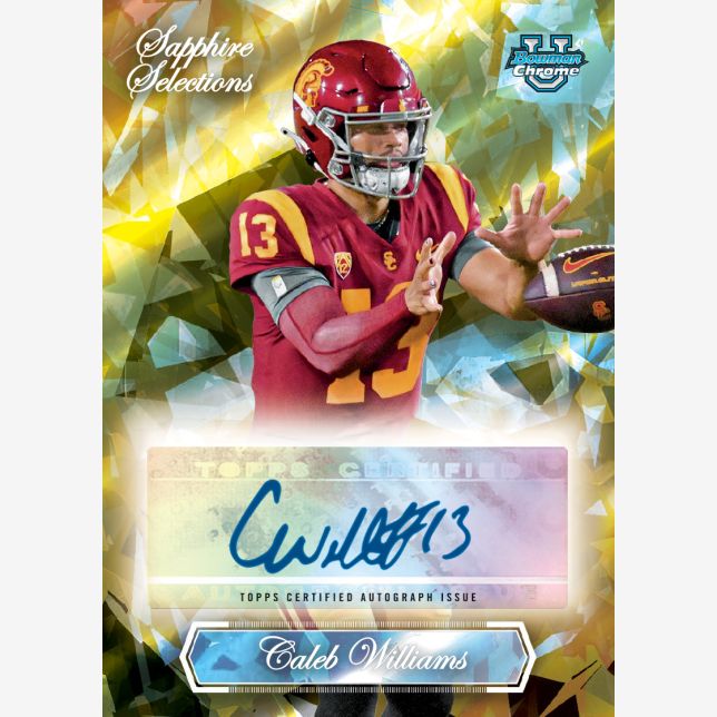 2023 Bowman University Chrome Sapphire Edition Football Hobby Box - Image 3