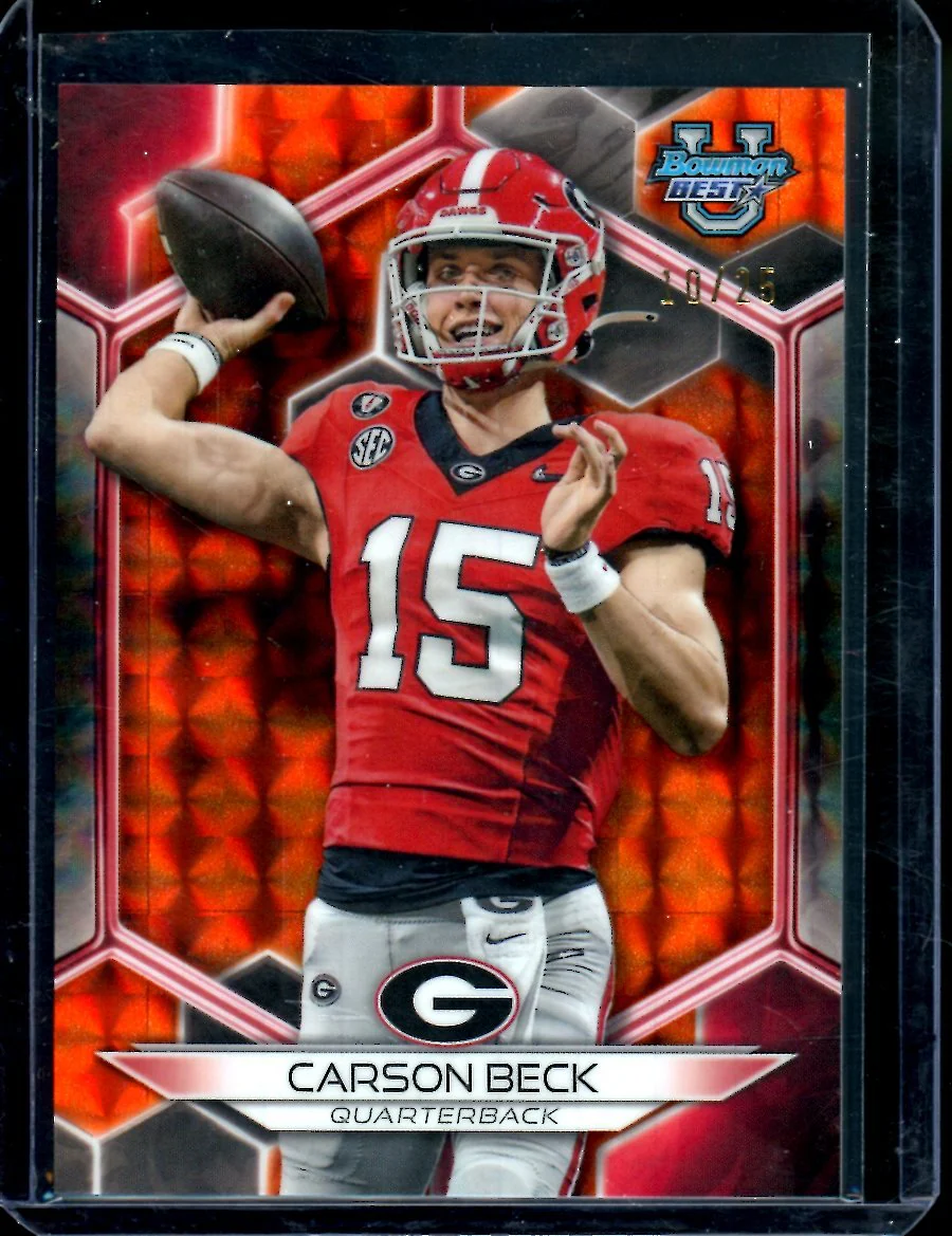 2023 Bowman's Best Carson Beck Orange /25 Georgia