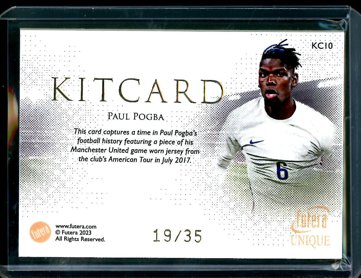 2023 Futera Unique Paul Pogba Kit Card Patch /35 France - Image 2