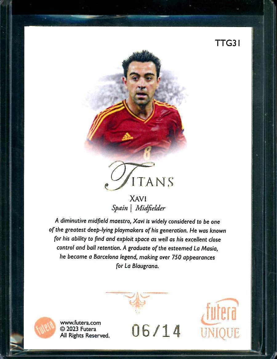 2023 Futera Unique Xavi Titans Gold Frame /14 Spain - Image 2