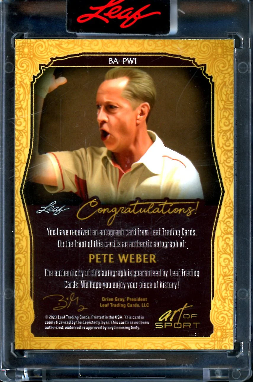 2023 Leaf Art of Sport Pete Weber Auto 1/1 PBA - Image 2