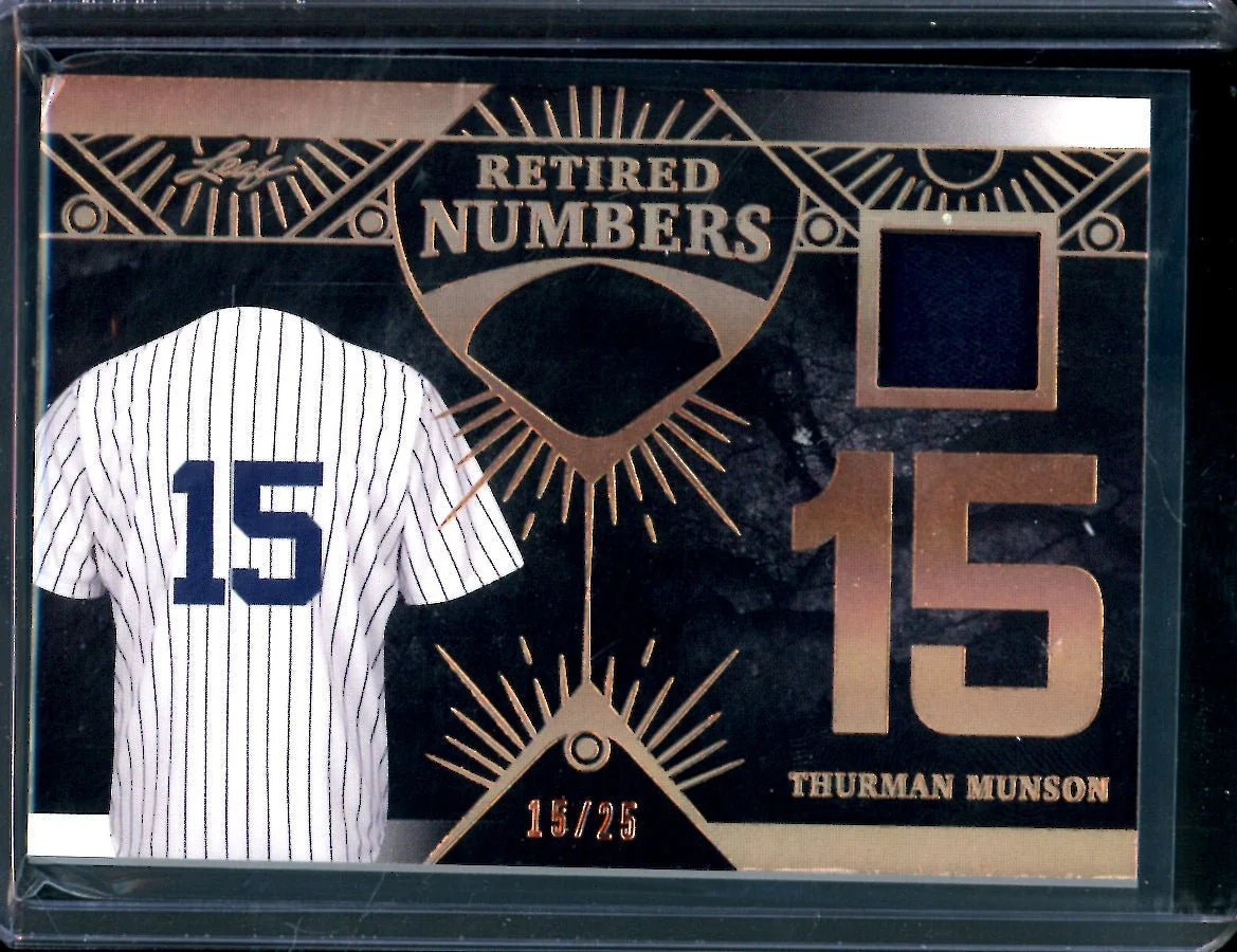 2023 Leaf Bronx Legacy Thurman Munson Retired Numbers Patch /25 Yankees