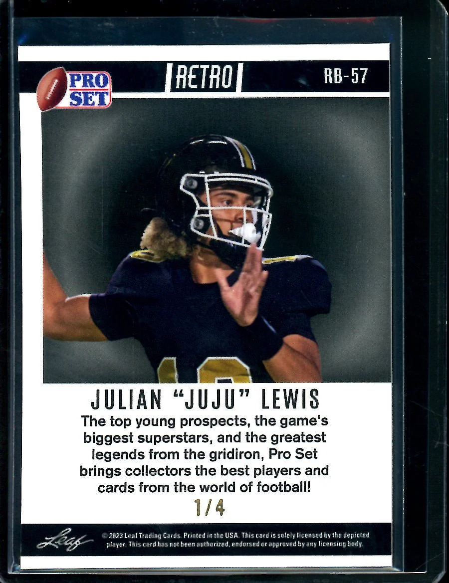 2023 Leaf Pro Set Metal Julian "JuJu" Lewis Pink Wave /4 - Image 2