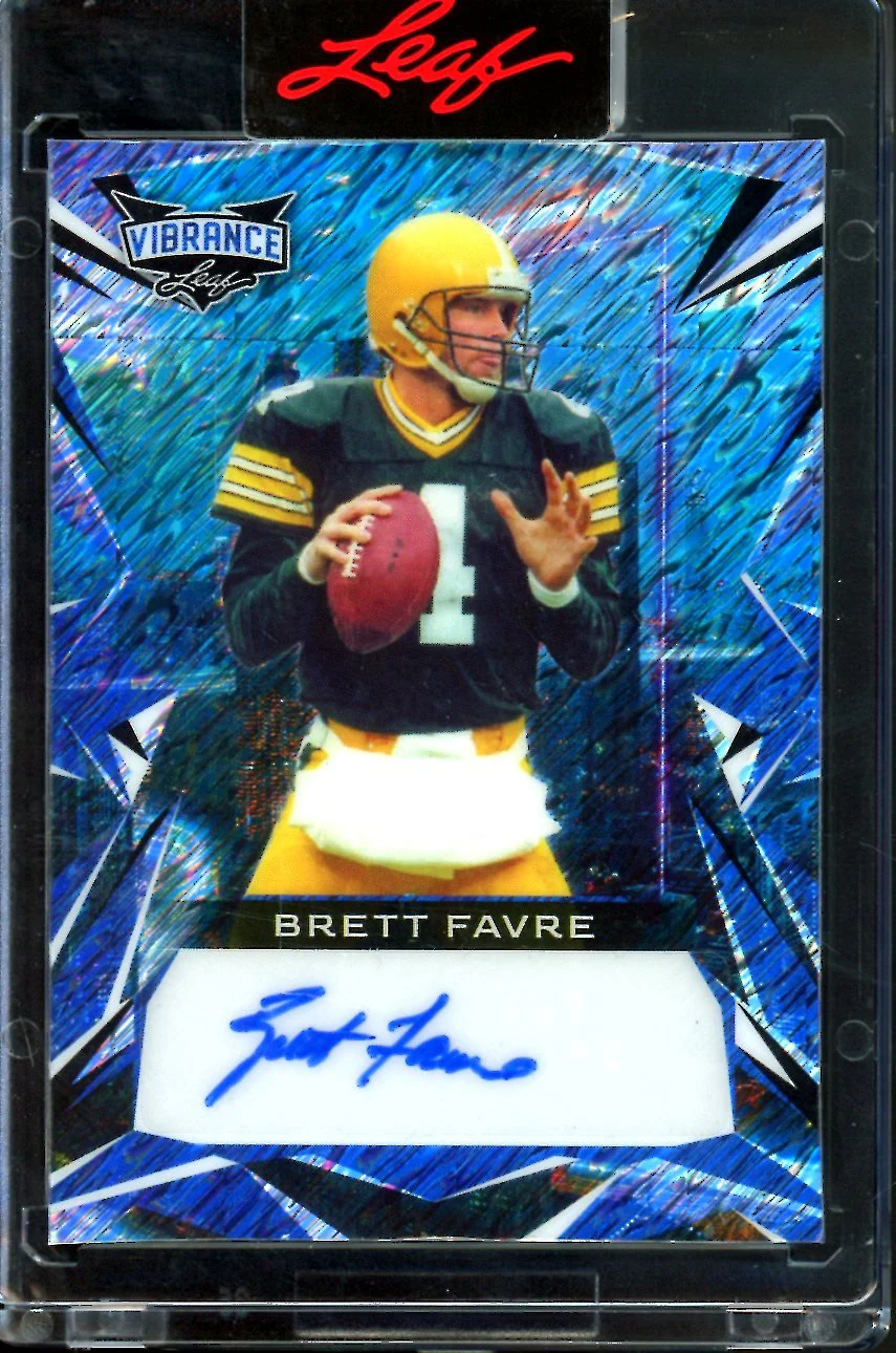 2023 Leaf Vibrance Brett Favre Auto Blue Shimmer /8 Packers
