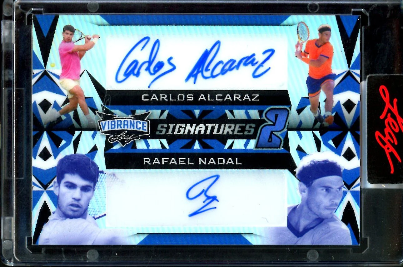 2023 Leaf Vibrance Carlos Alcaraz/Rafael Nadal Dual Auto /8 Tennis