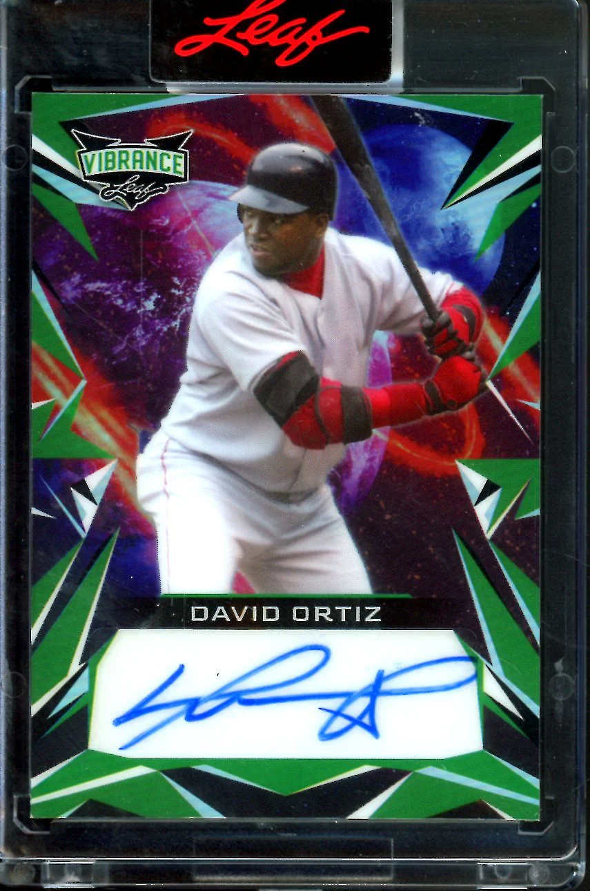 2023 Leaf Vibrance David Ortiz Auto Green /12 Red Sox