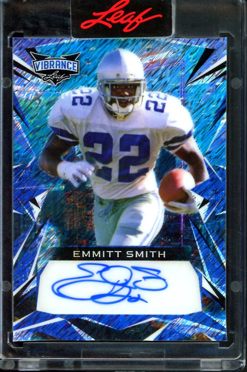 2023 Leaf Vibrance Emmitt Smith Blue Shimmer Auto /12 Cowboys