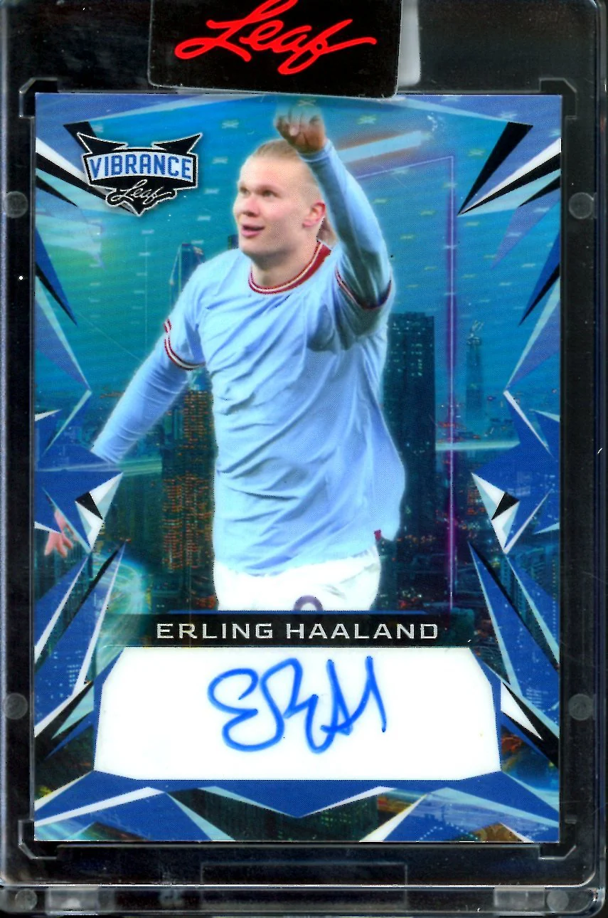 2023 Leaf Vibrance Erling Haaland Auto Blue /25 Manchestser City