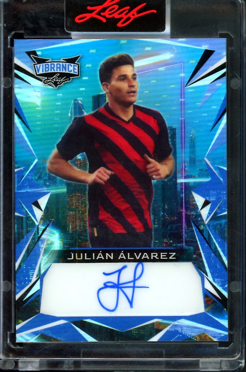 2023 Leaf Vibrance Julian Alvarez Blue Auto /20 Manchester City