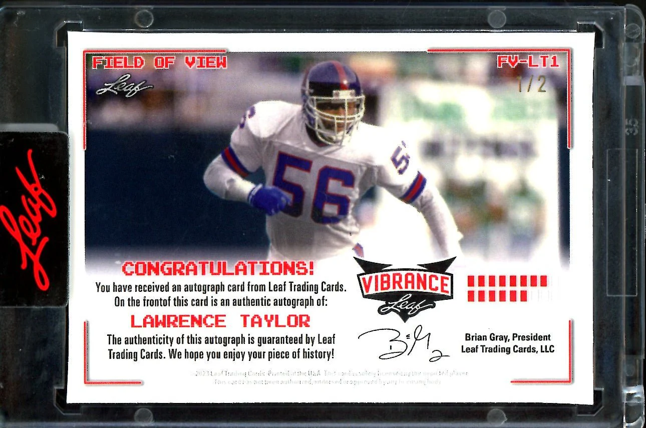 2023 Leaf Vibrance Lawrence Taylor Field of View Auto Orange Shimmer /2 Giants - Image 2