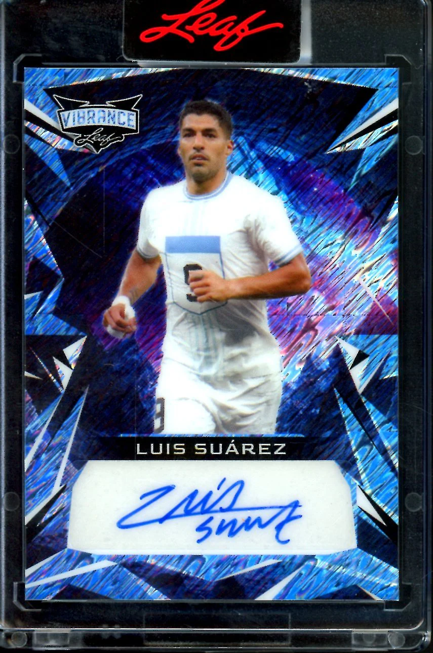 2023 Leaf Vibrance Luis Suarez Blue Shimmer Auto /3 Uruguay