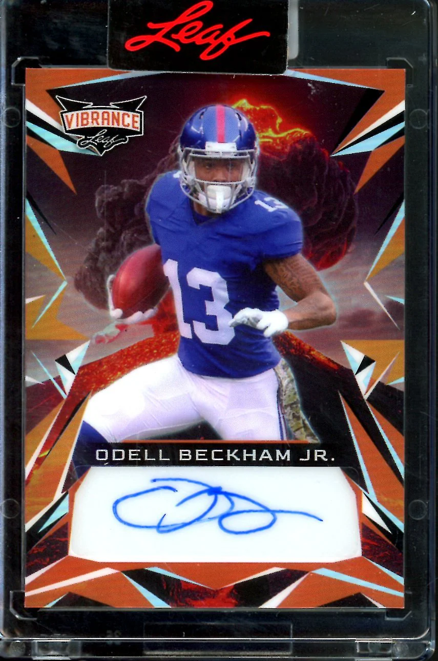 2023 Leaf Vibrance Odell Beckham Jr. Auto Orange /7 Giants