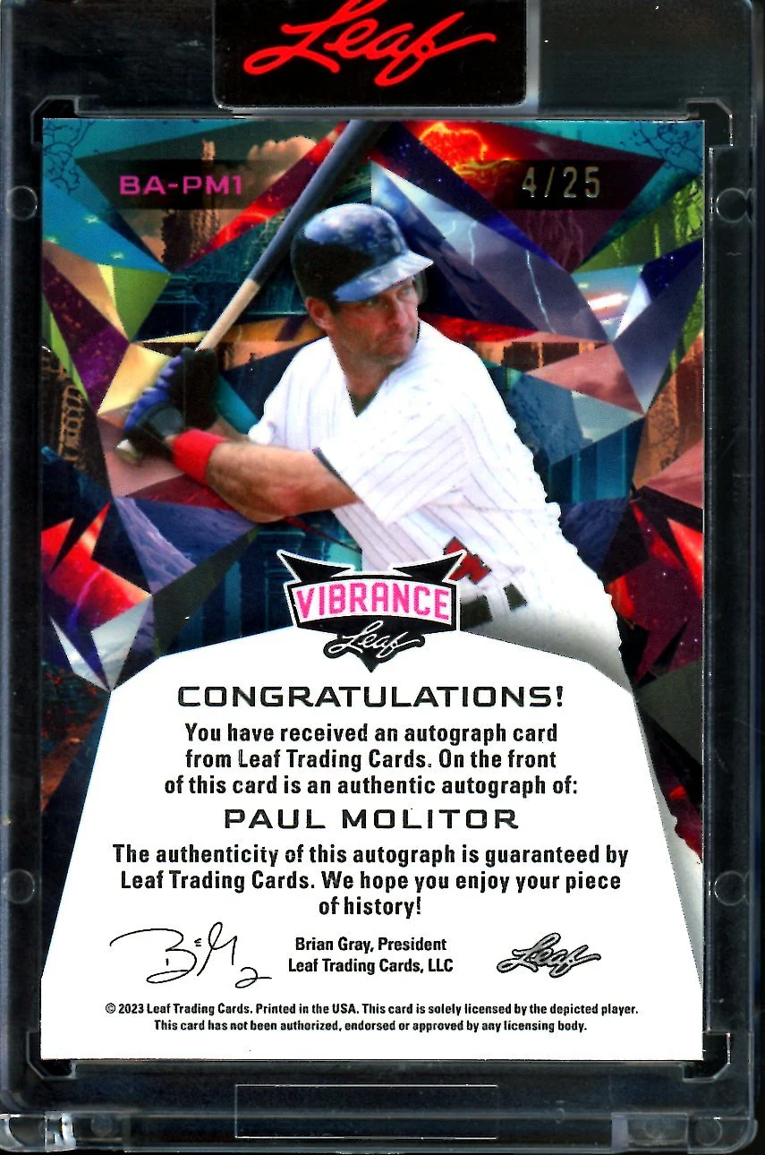2023 Leaf Vibrance Paul Molitor Auto /25 - Image 2