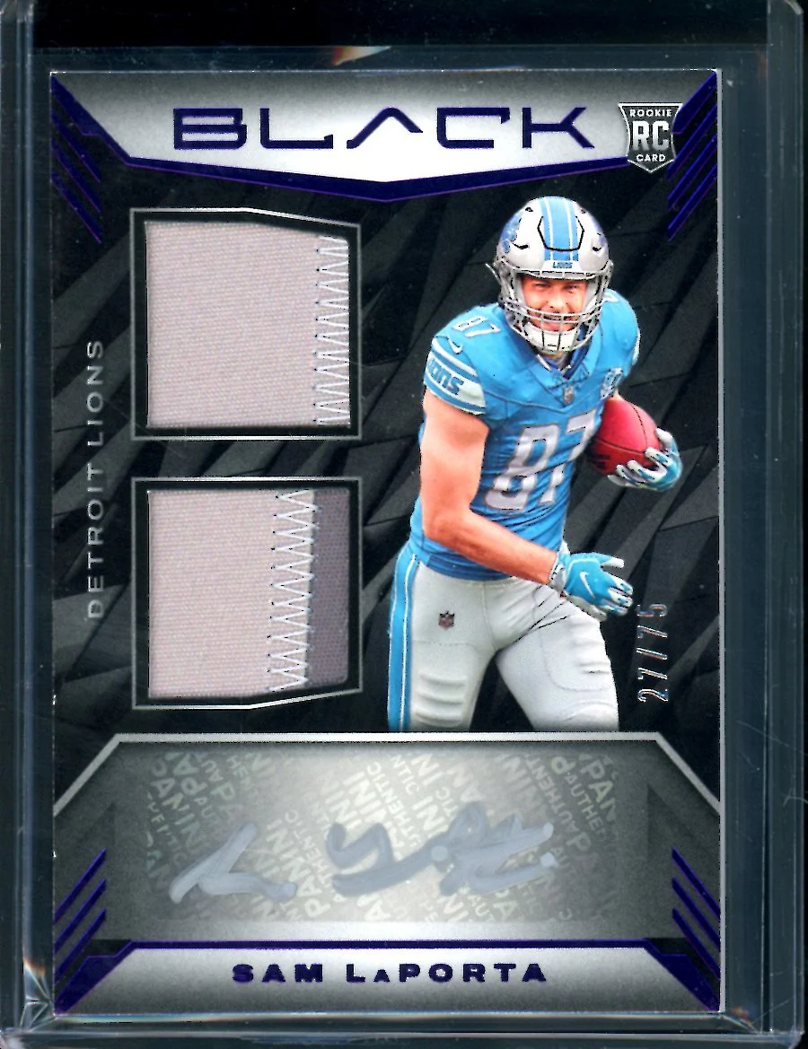 2023 Panini Black Sam LaPorta Rookie RPA /75 Lions