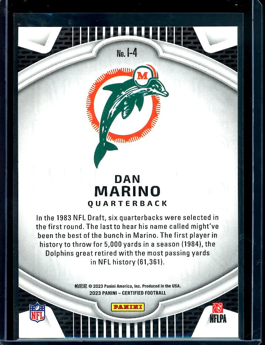 2023 Panini Certified Dan Marino Immortals /25 Dolphins - Image 2