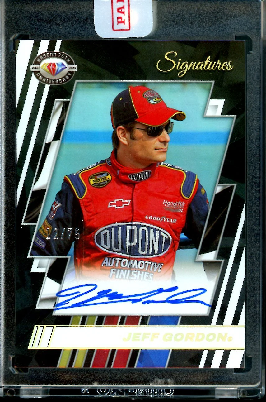 2023 Panini Donruss Jeff Gordon 75th Anniversary Signatures Auto /75 NASCAR