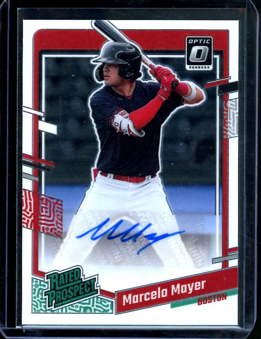 2023 Panini Donruss Marcelo Mayer Rated Prospect Auto Red Sox