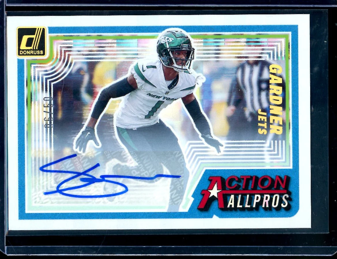 2023 Panini Donruss Sauce Gardner Action All Pros Auto /50 Jets
