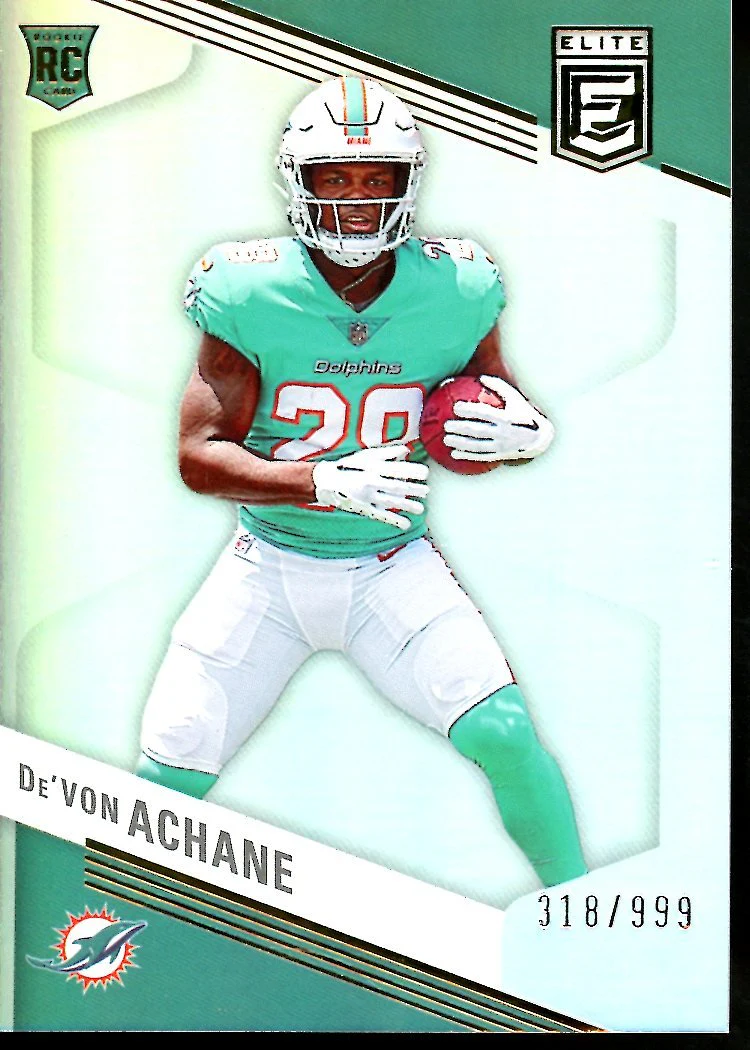 2023 Panini Elite De'von Achane Rookie /999 Dolphins