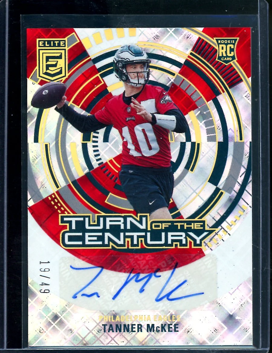 2023 Panini Elite Tanner McKee Rookie Auto /49 Eagles