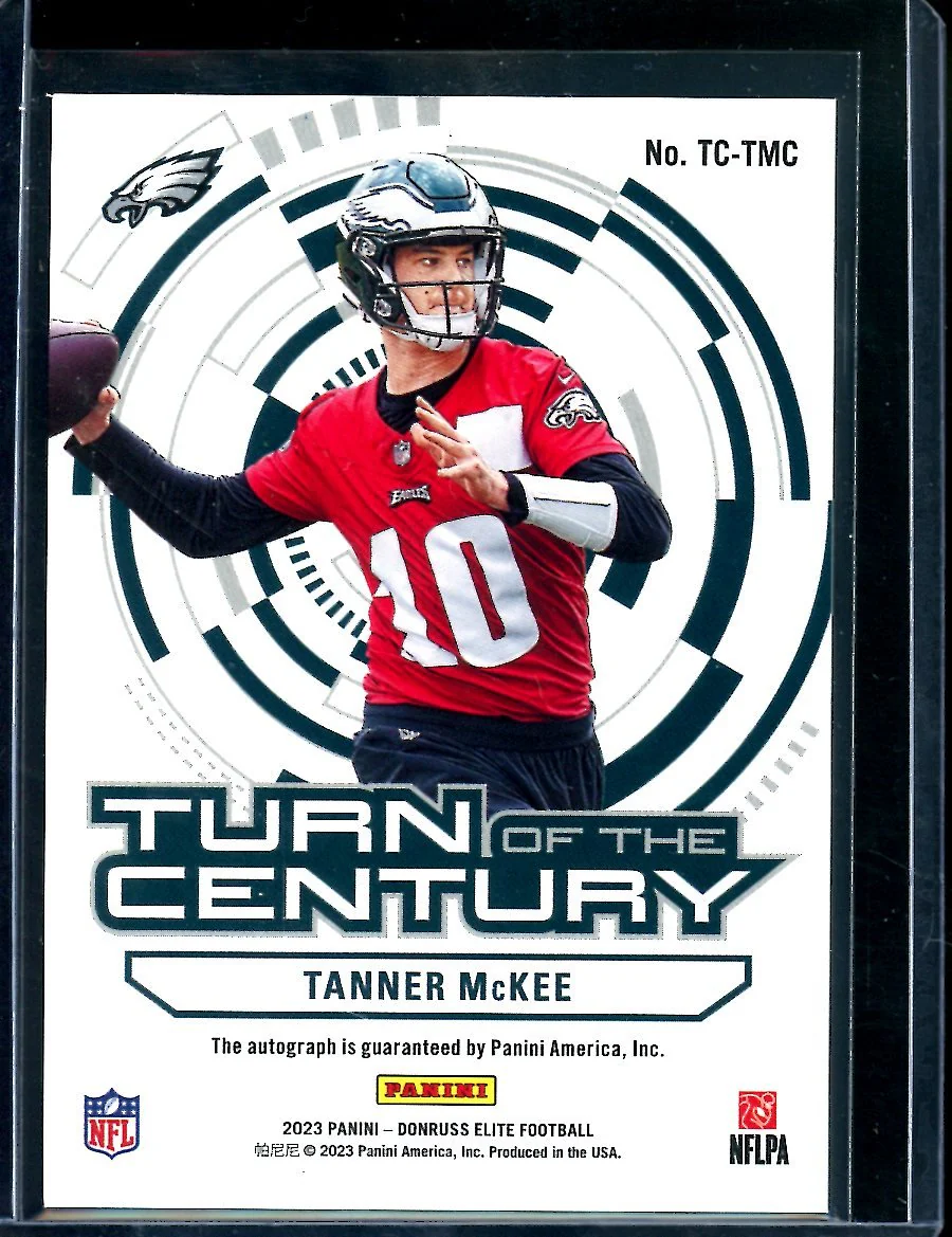 2023 Panini Elite Tanner McKee Rookie Auto /49 Eagles - Image 2