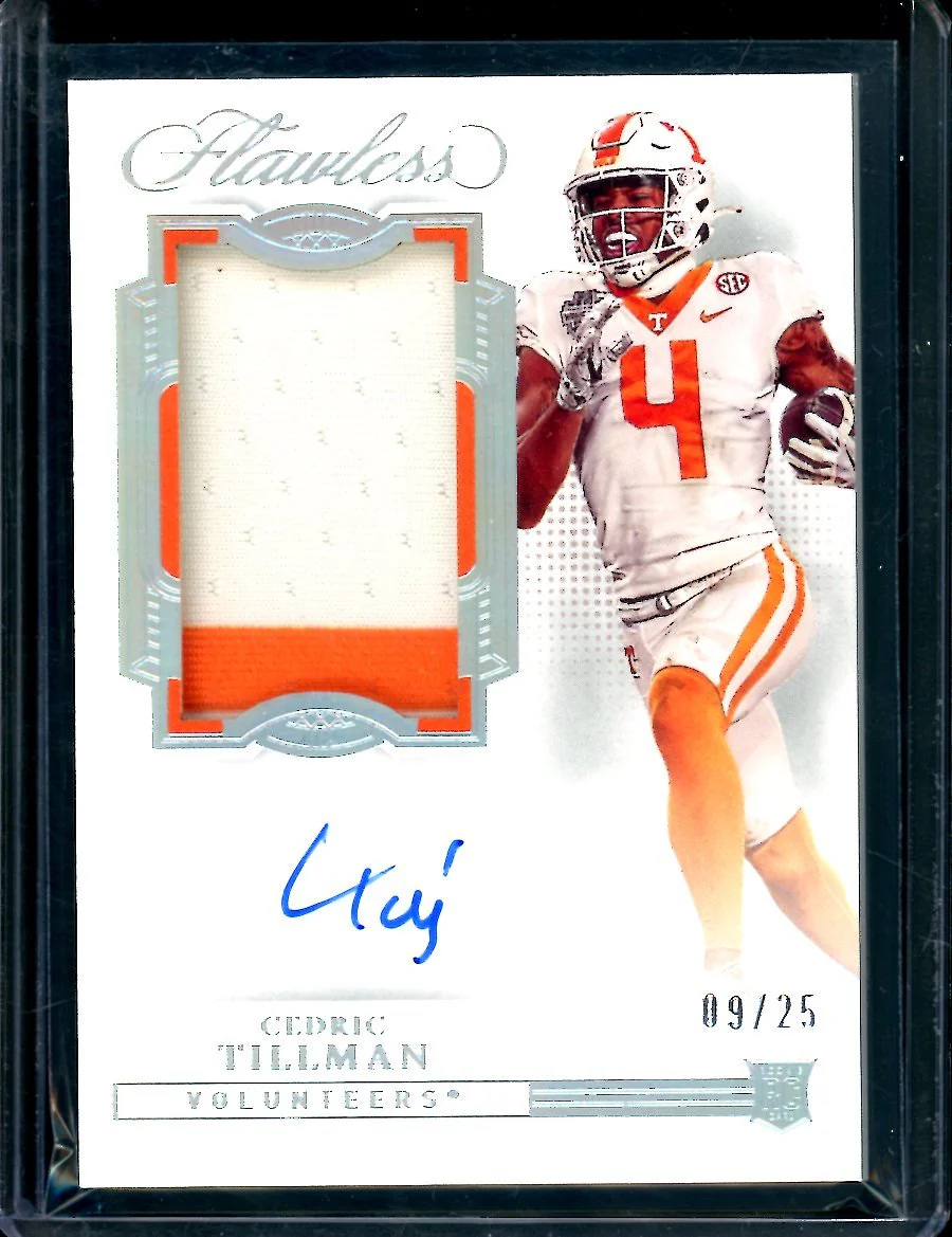 2023 Panini Flawless Collegiate Cedric Tillman Rookie RPA /25 Tennessee