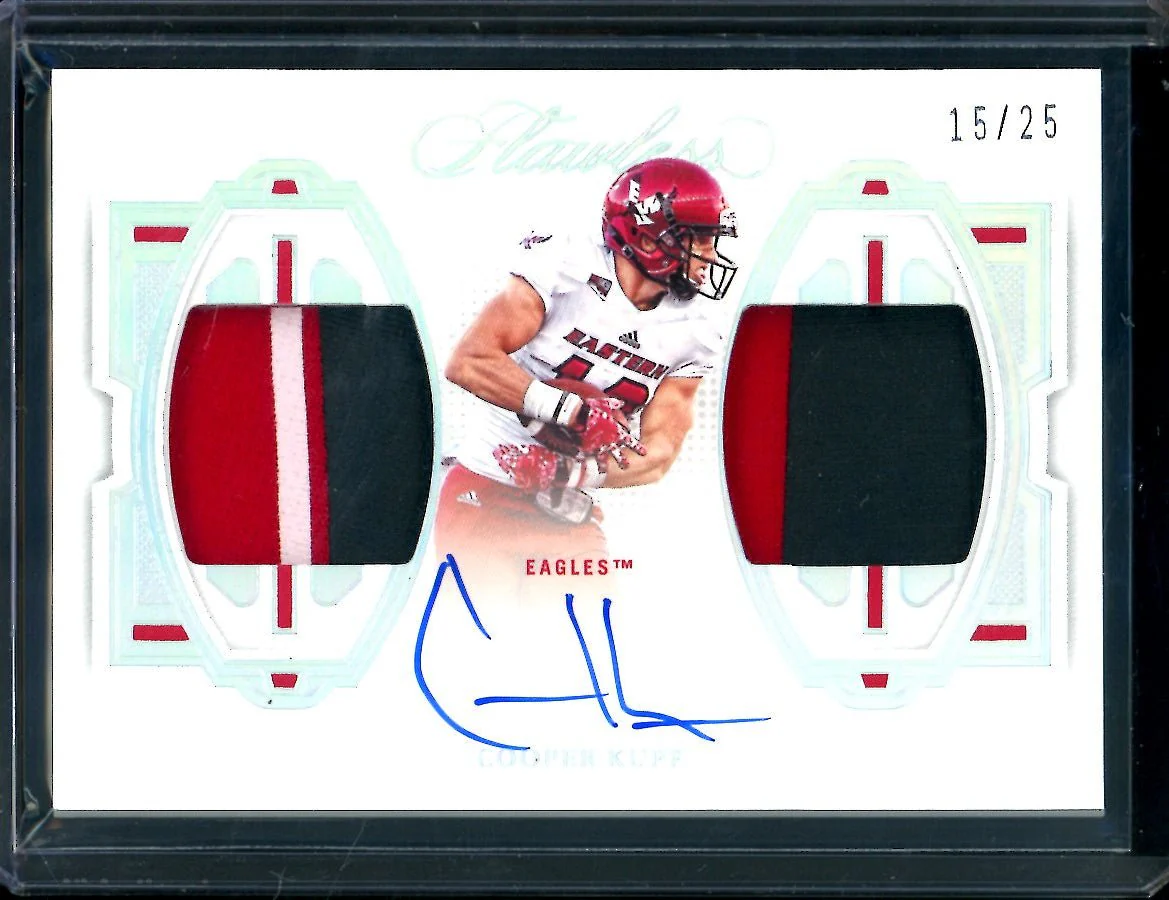 2023 Panini Flawless Collegiate Cooper Kupp Patch Auto /25 Eastern Washington