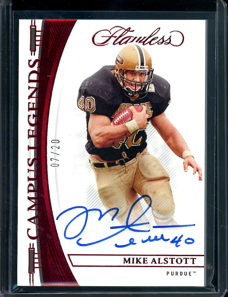 2023 Panini Flawless Collegiate Mike Alstott Campus Legends Auto /20 Purdue