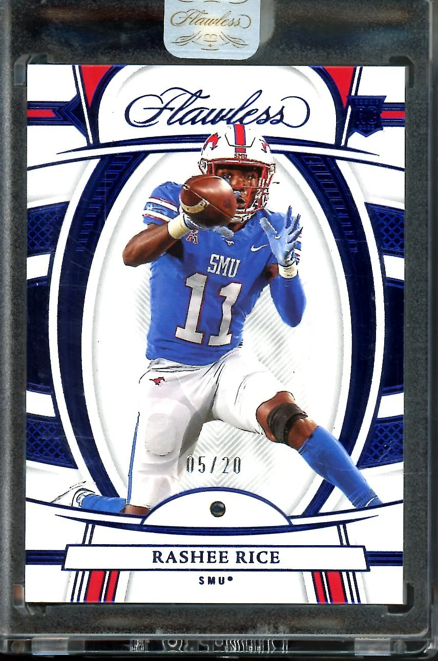 2023 Panini Flawless Collegiate Rashee Rice Rookie Saphirre /20 SMU
