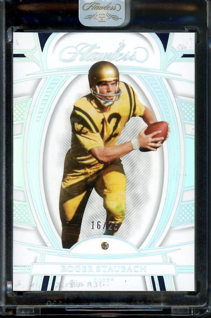 2023 Panini Flawless Collegiate Roger Staubach Diamond /25 Navy